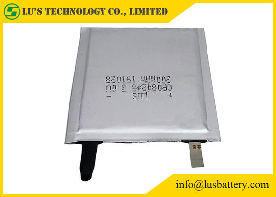 batterie au lithium 200mah plate CP084248 3.0v pour la solution médicale